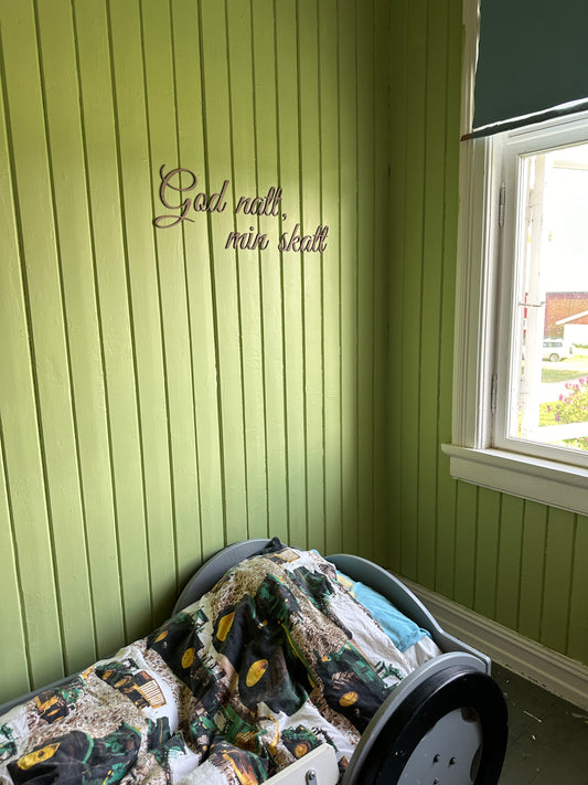 God natt, min skatt- veggpynt i tre