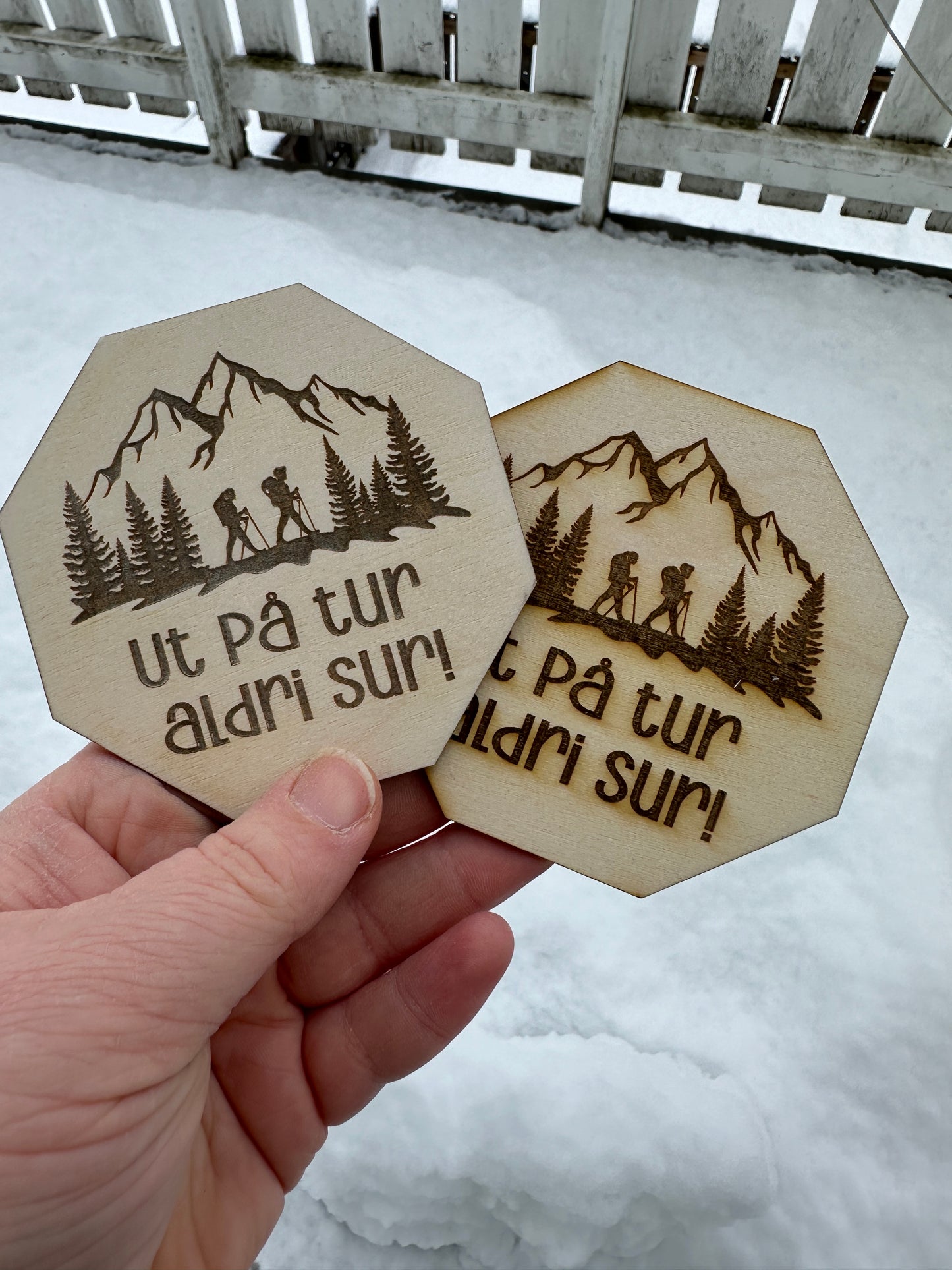 Hytte drikkebrikker/coasters