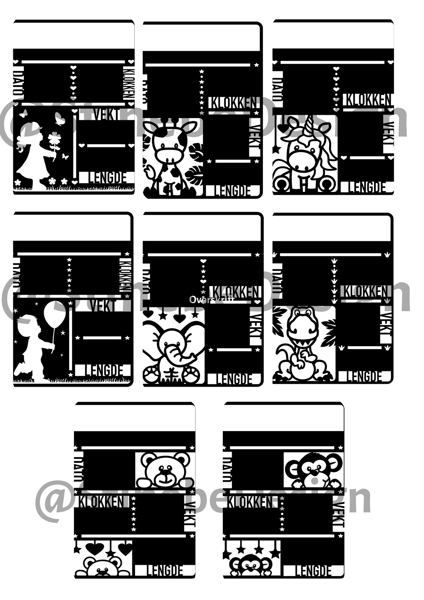 Fødselstavle i bjørkefiner