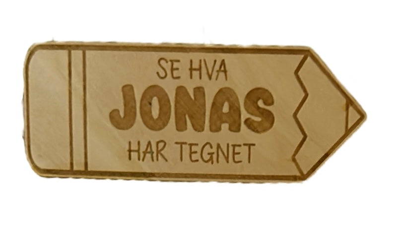 Magnet i tre til barnets tegning