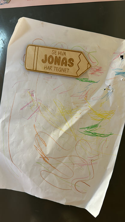 Magnet til barnets tegning